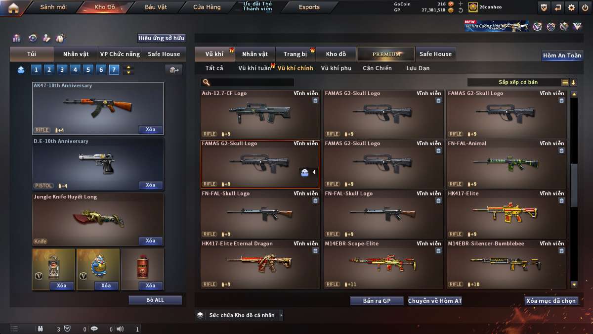 shop acc cf uy tin gia re